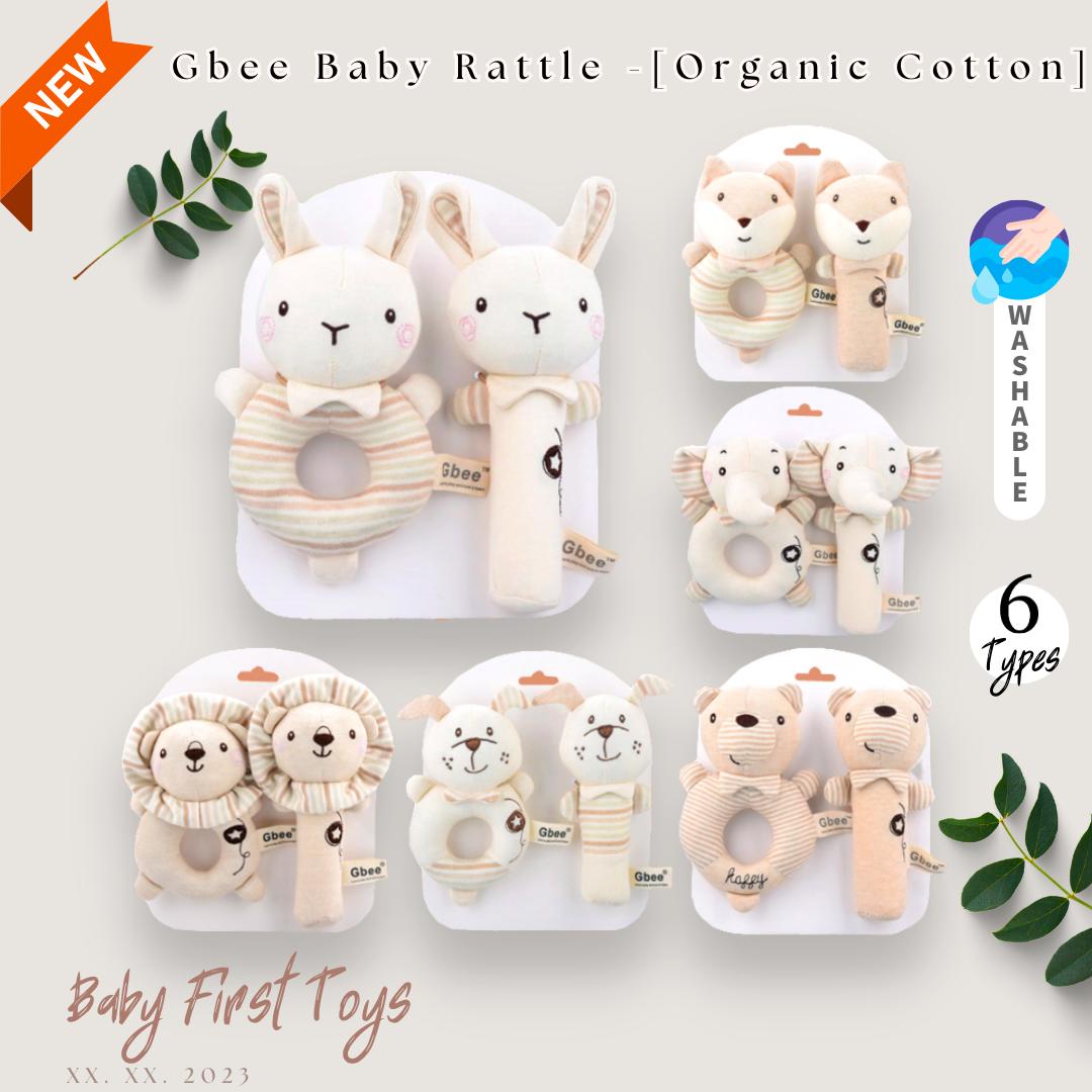 Gbee Baby Rattle -[Organic Cotton made] – MyBabyWork