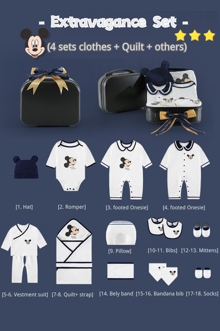 [Pre-order] 🖤Mickey's Little Cotton Treasures (Baby clothes Giftset)