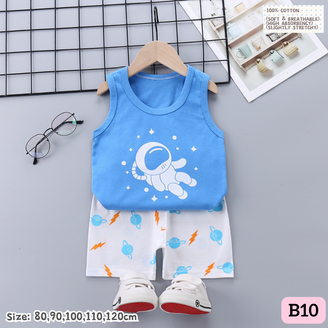 [1-6y] Casual Singlet set [x100 pattern👕]