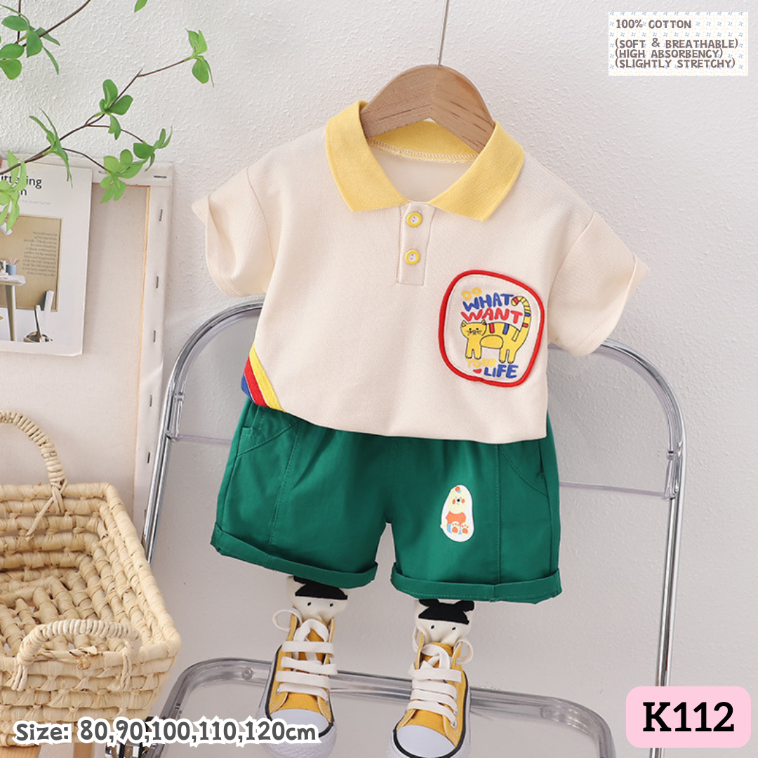 [1-6y] Casual Outings set  [2] [x49 pattern👕]