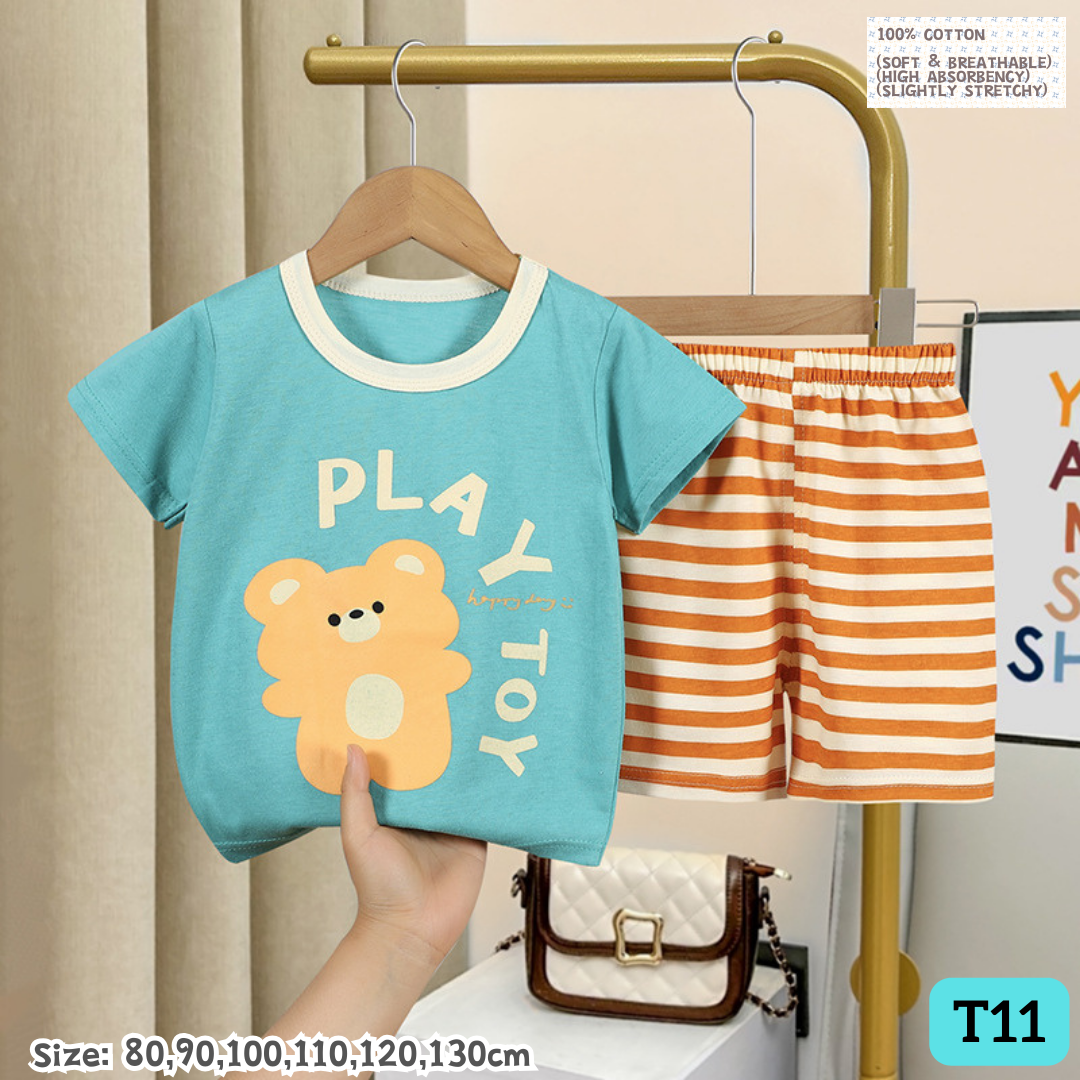 [1-6y] 100% Cotton Daily set [x68 pattern👕]