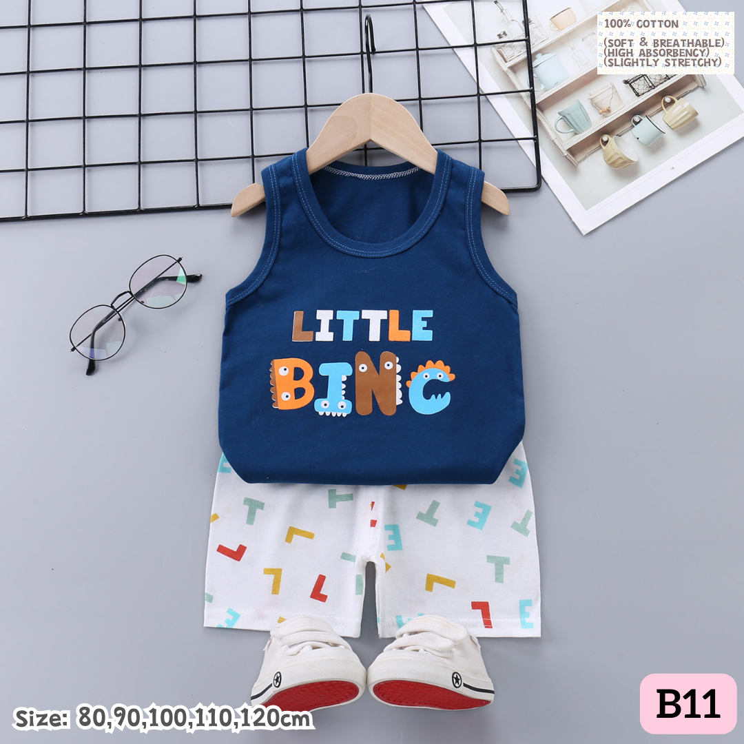 [1-6y] Casual Singlet set [x100 pattern👕]