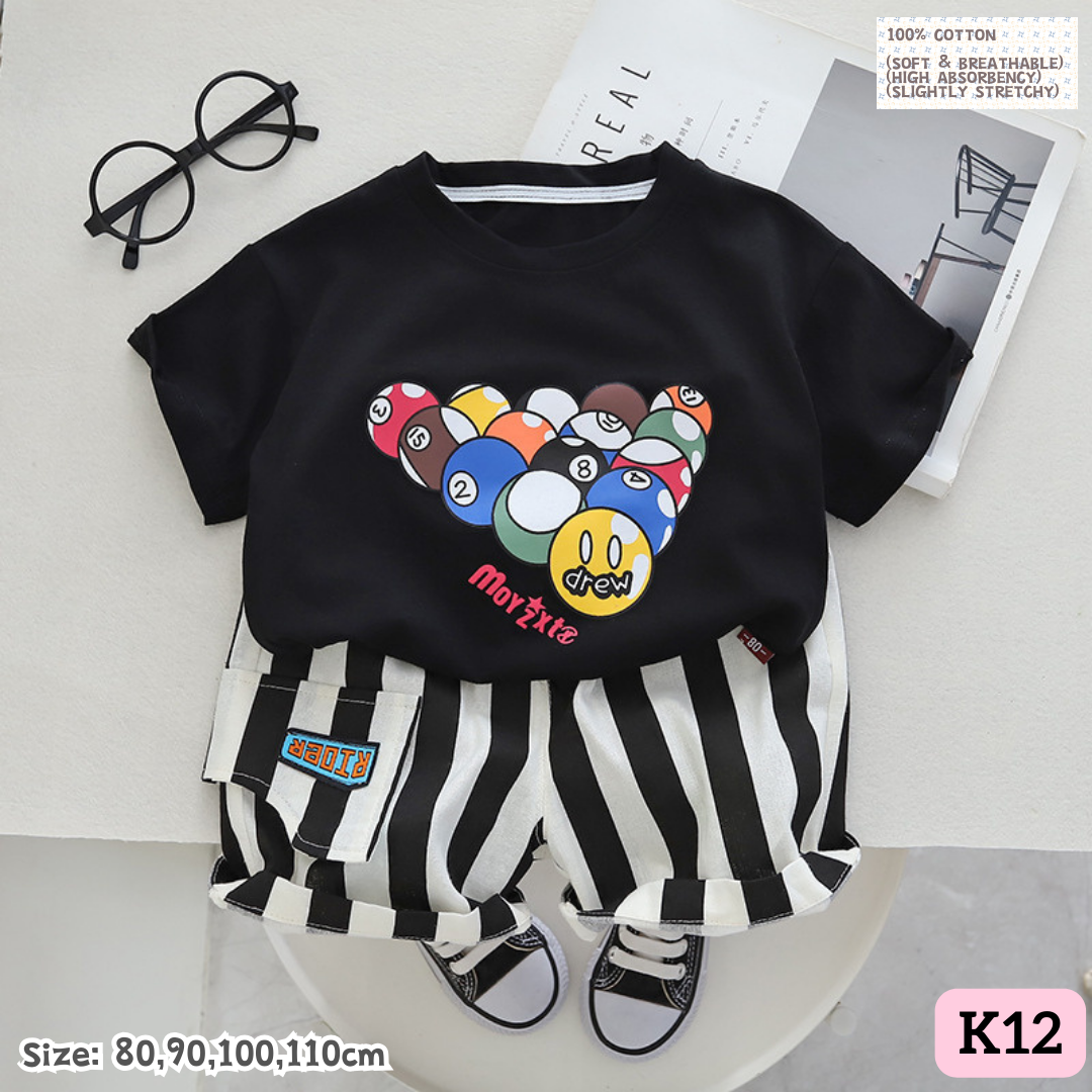 [1-6y] Casual Outings set  [1] [x100 pattern👕]