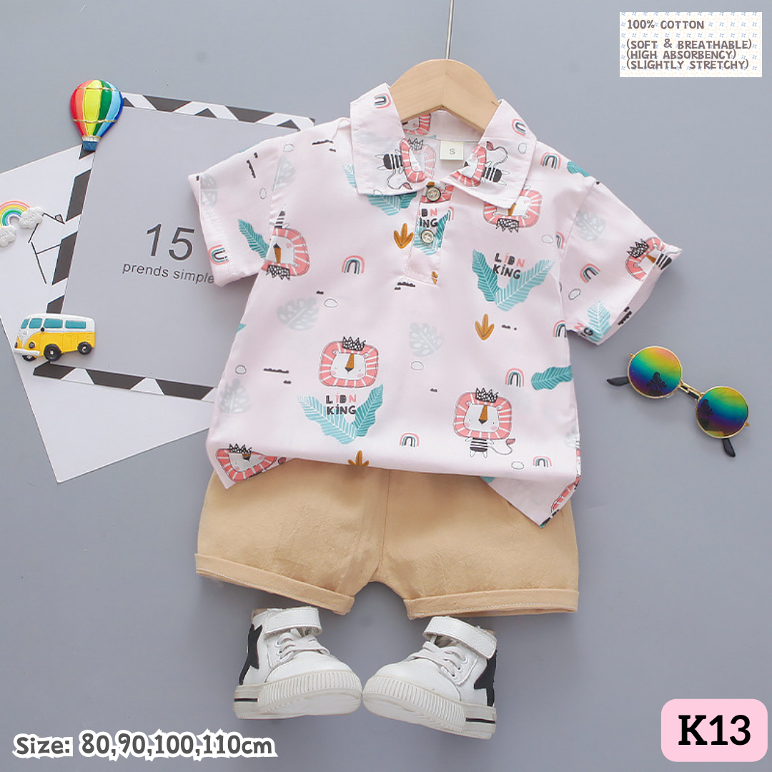 [1-6y] Casual Outings set  [1] [x100 pattern👕]