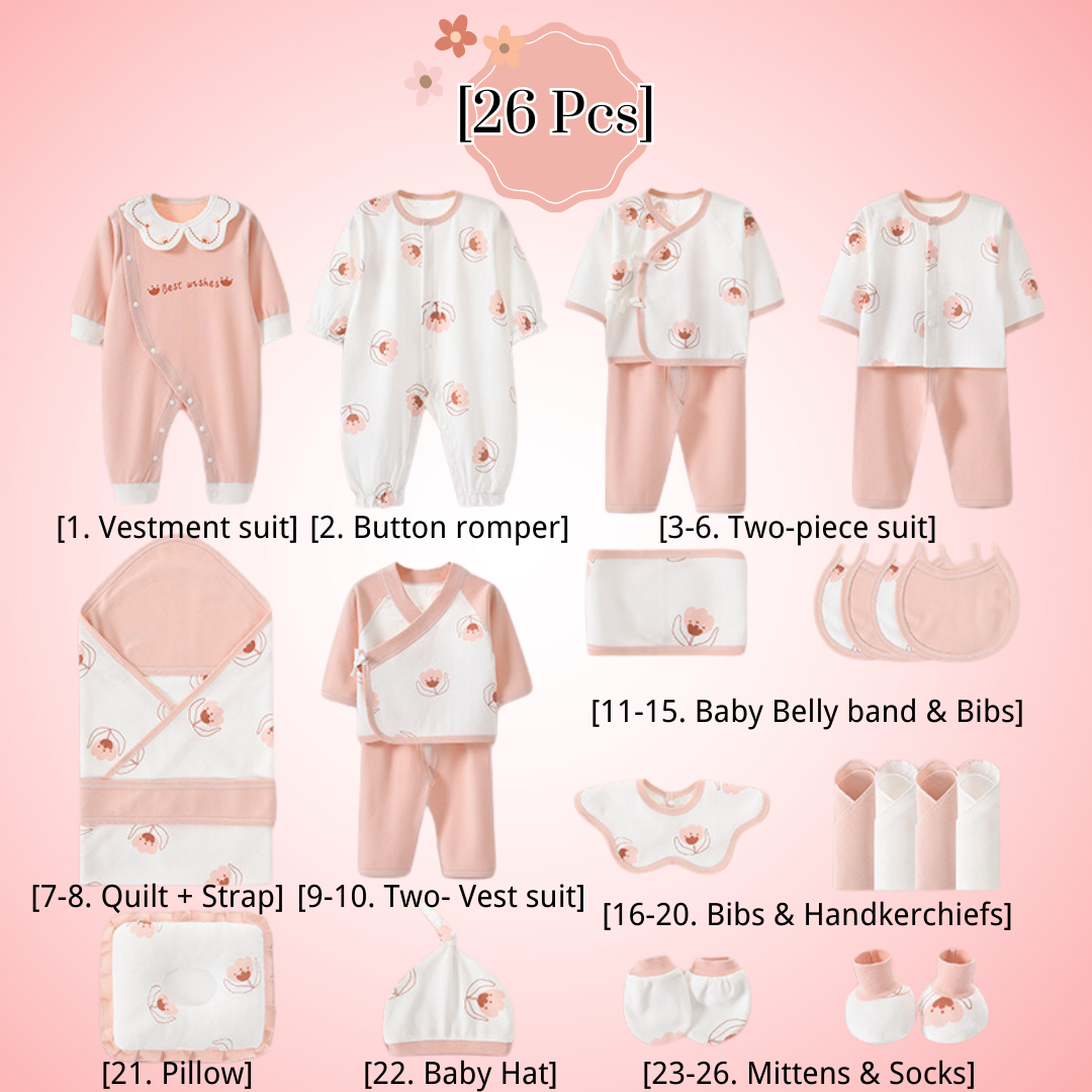 [Pre-order] 🌸Blossom Baby_CYFANG_Baby Cotton Clothes Giftset