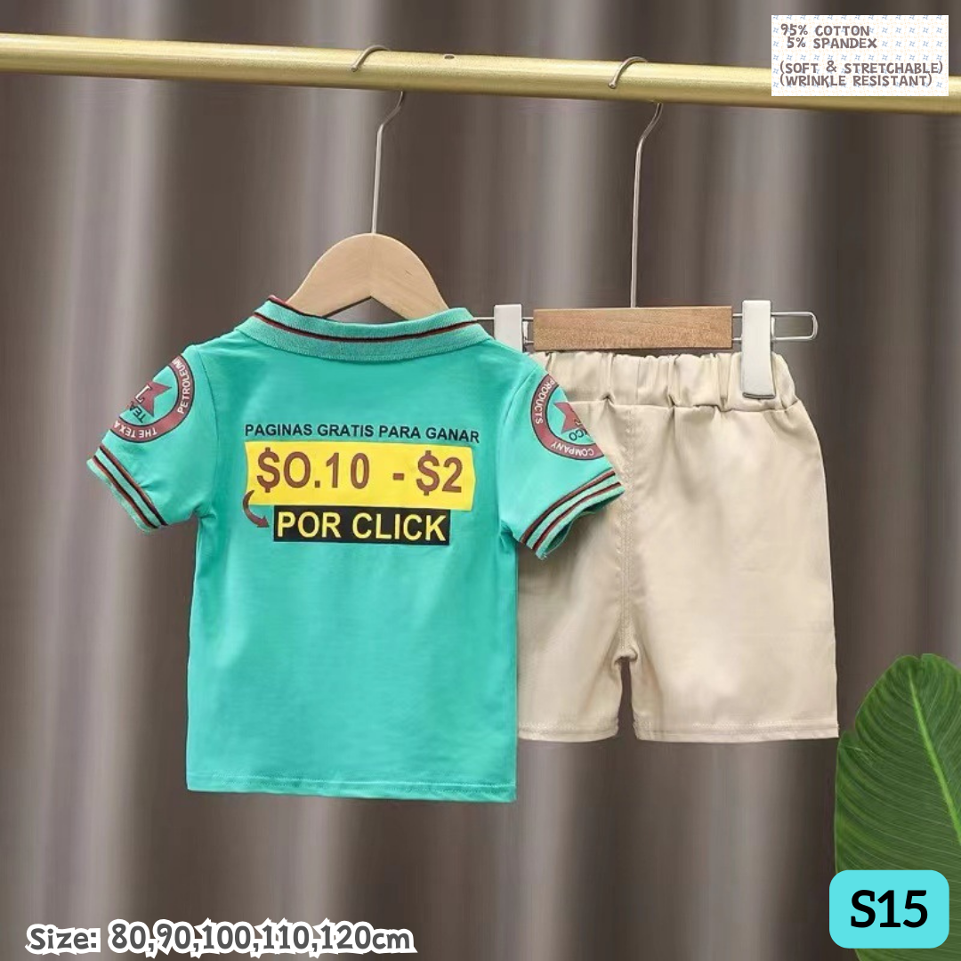 [1-6y] Casual Outdoor Wear set [x76 pattern👕]