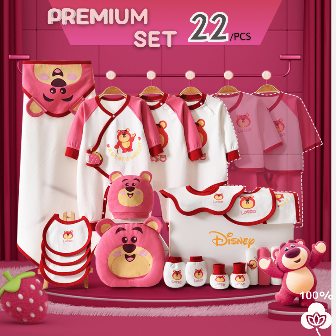 [Pre-order] 🍓Lotso Berry_Disney_Baby Cotton Clothes Giftset