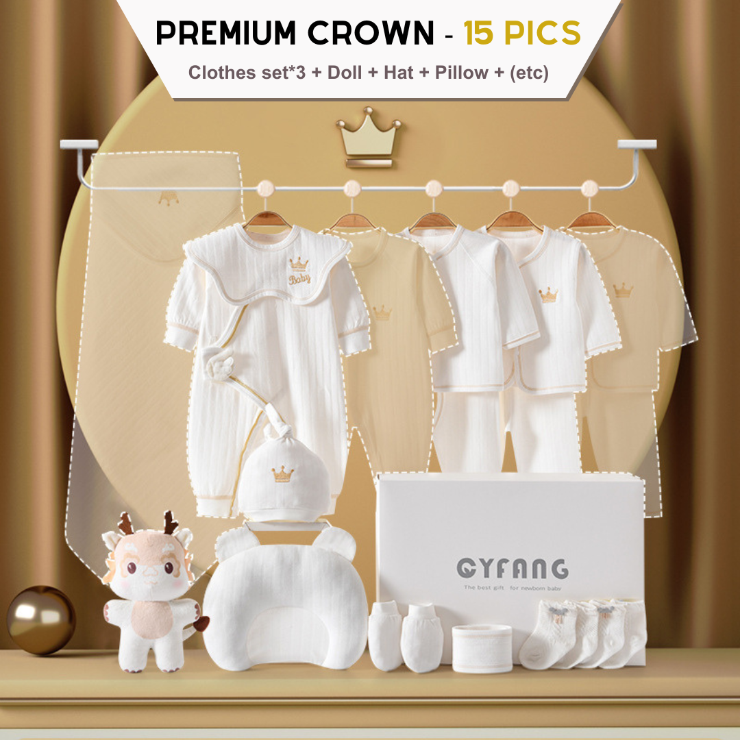 [Pre-order] 👑Royal Crown_Baby Cotton Clothes Giftset_CYF_15-20ps_(Dragon Year)