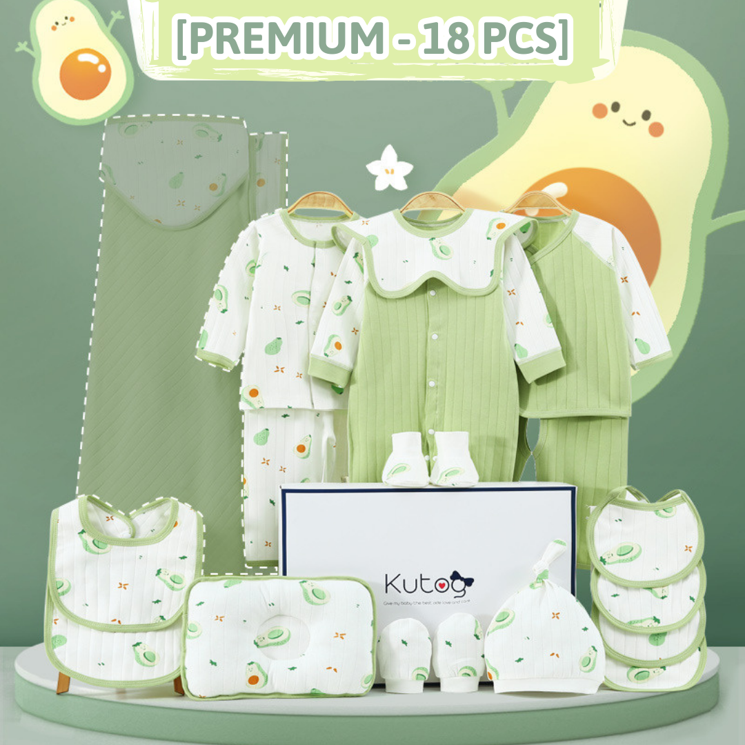 [Pre-order] 🥑Avocado Lover_KUTOG GIFT_Baby Cotton Clothes Giftset