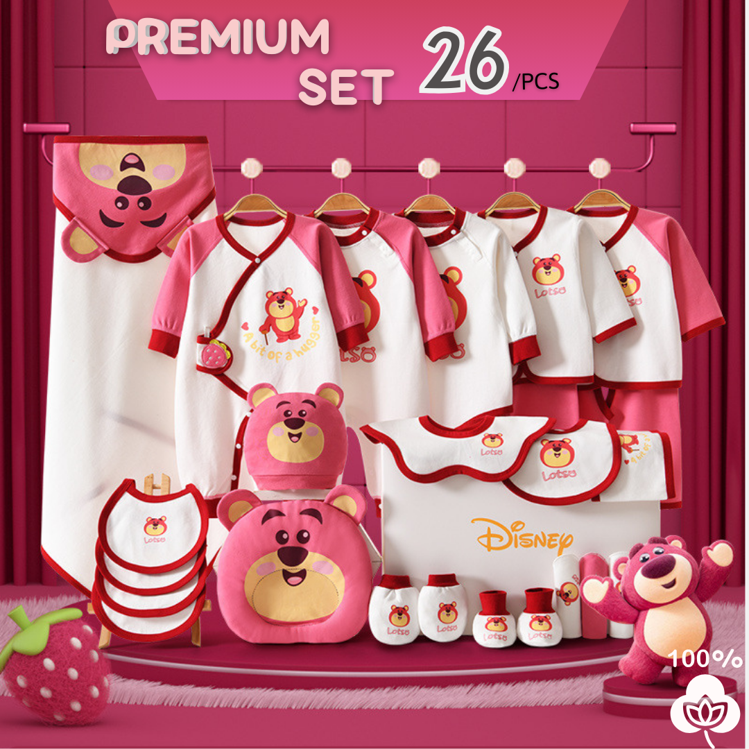 [Pre-order] 🍓Lotso Berry_Disney_Baby Cotton Clothes Giftset