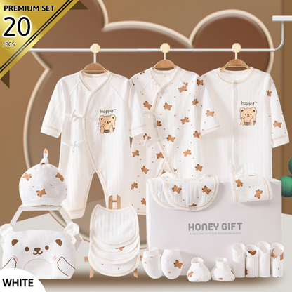 [Pre-order] 🐻Happy Bear_HONEY GIFT_Baby Cotton Clothes Giftset