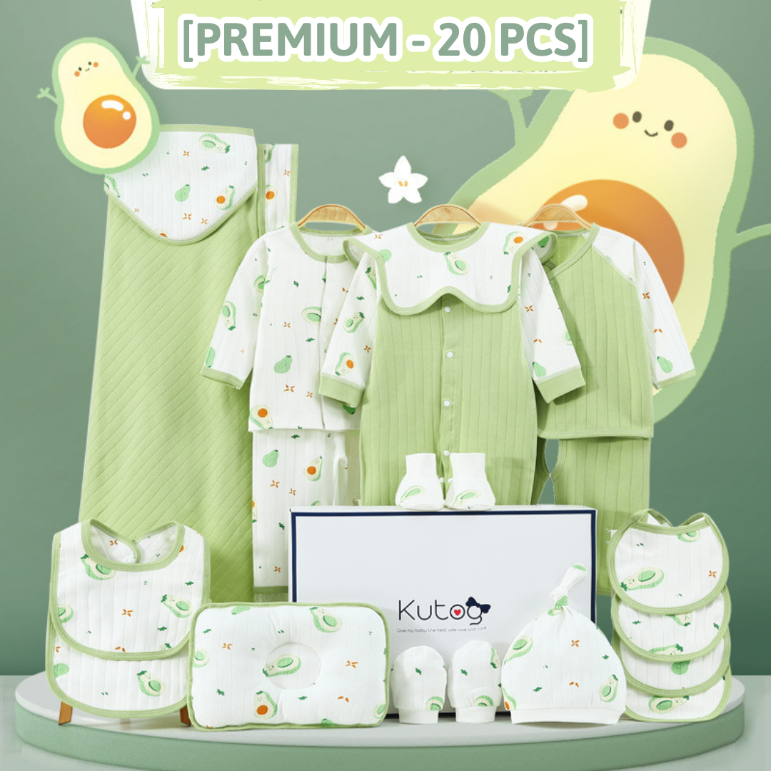 [Pre-order] 🥑Avocado Lover_KUTOG GIFT_Baby Cotton Clothes Giftset