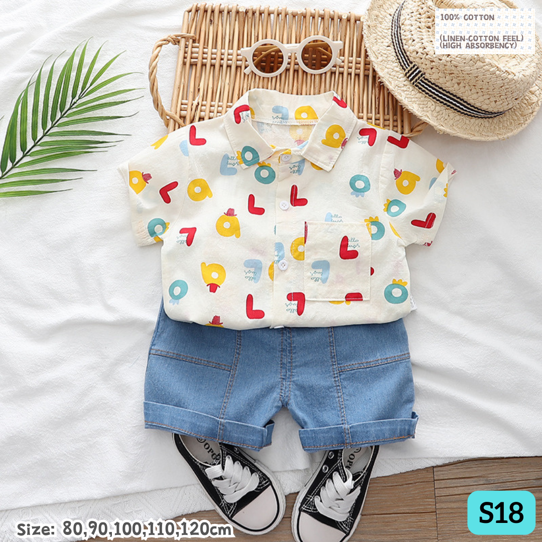 [1-6y] Casual Outdoor Wear set [x76 pattern👕]