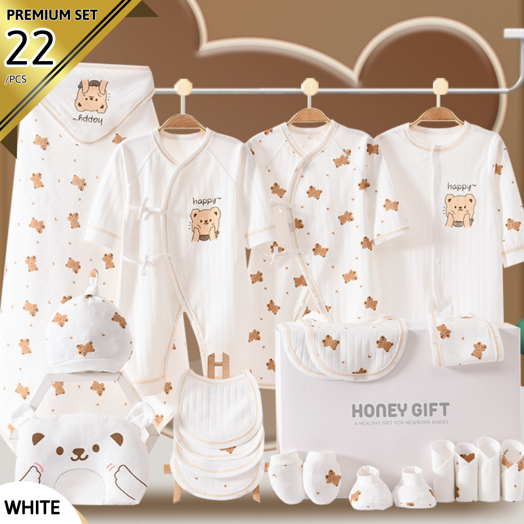 [Pre-order] 🐻Happy Bear_HONEY GIFT_Baby Cotton Clothes Giftset