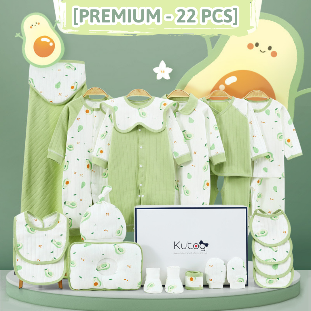 [Pre-order] 🥑Avocado Lover_KUTOG GIFT_Baby Cotton Clothes Giftset