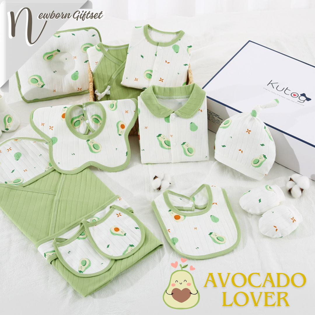 [Pre-order] 🥑Avocado Lover_KUTOG GIFT_Baby Cotton Clothes Giftset