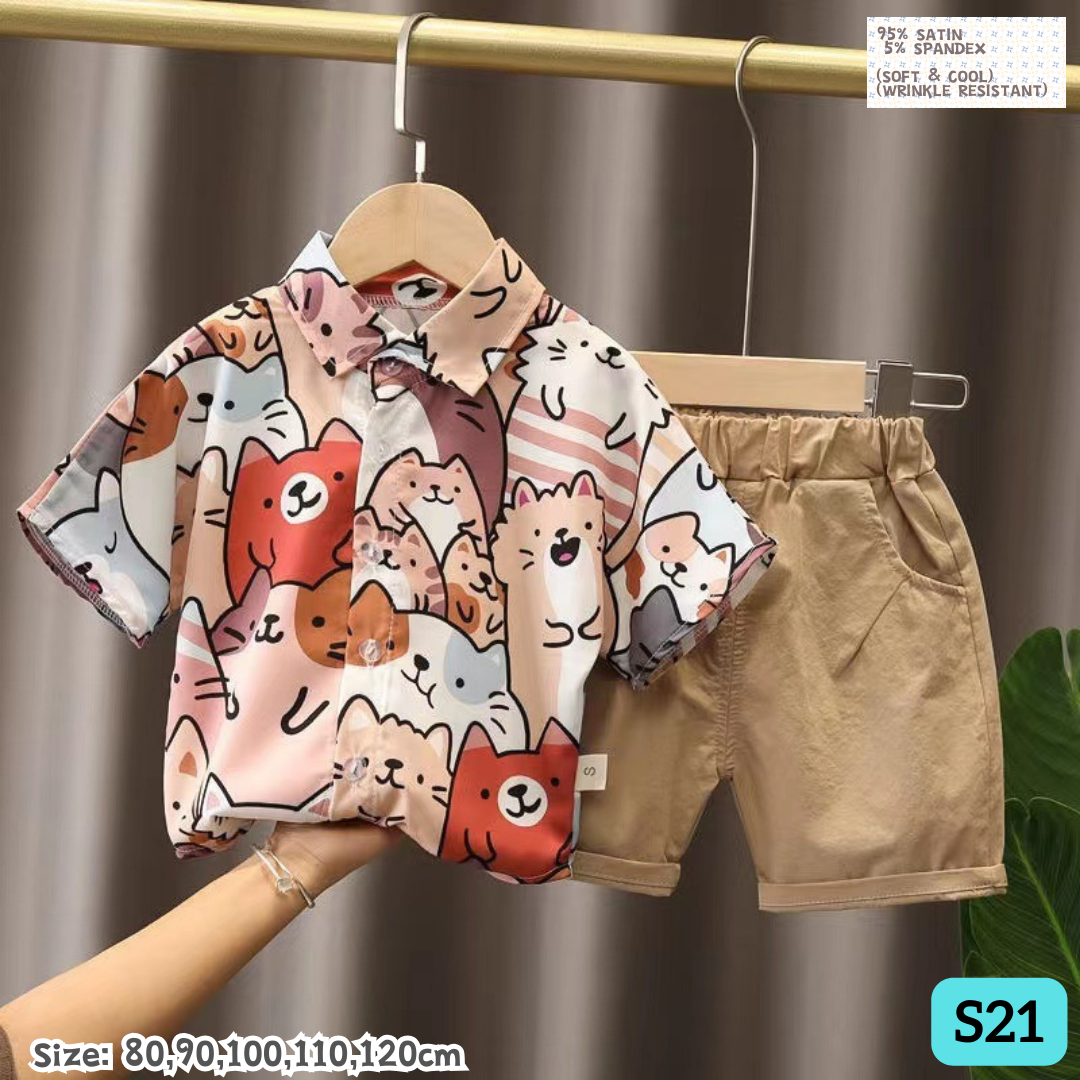 [1-6y] Casual Outdoor Wear set [x76 pattern👕]