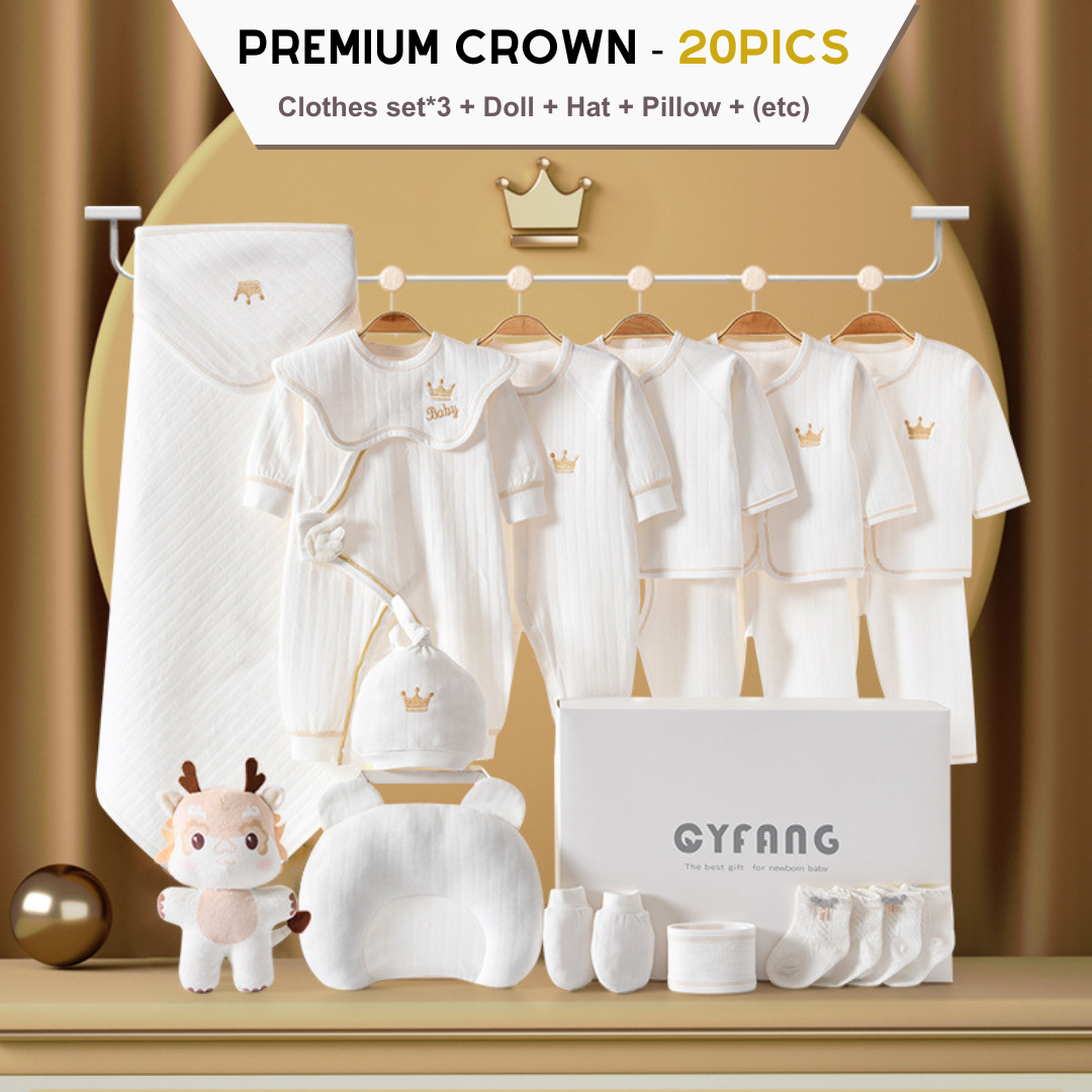 [Pre-order] 👑Royal Crown_Baby Cotton Clothes Giftset_CYF_15-20ps_(Dragon Year)