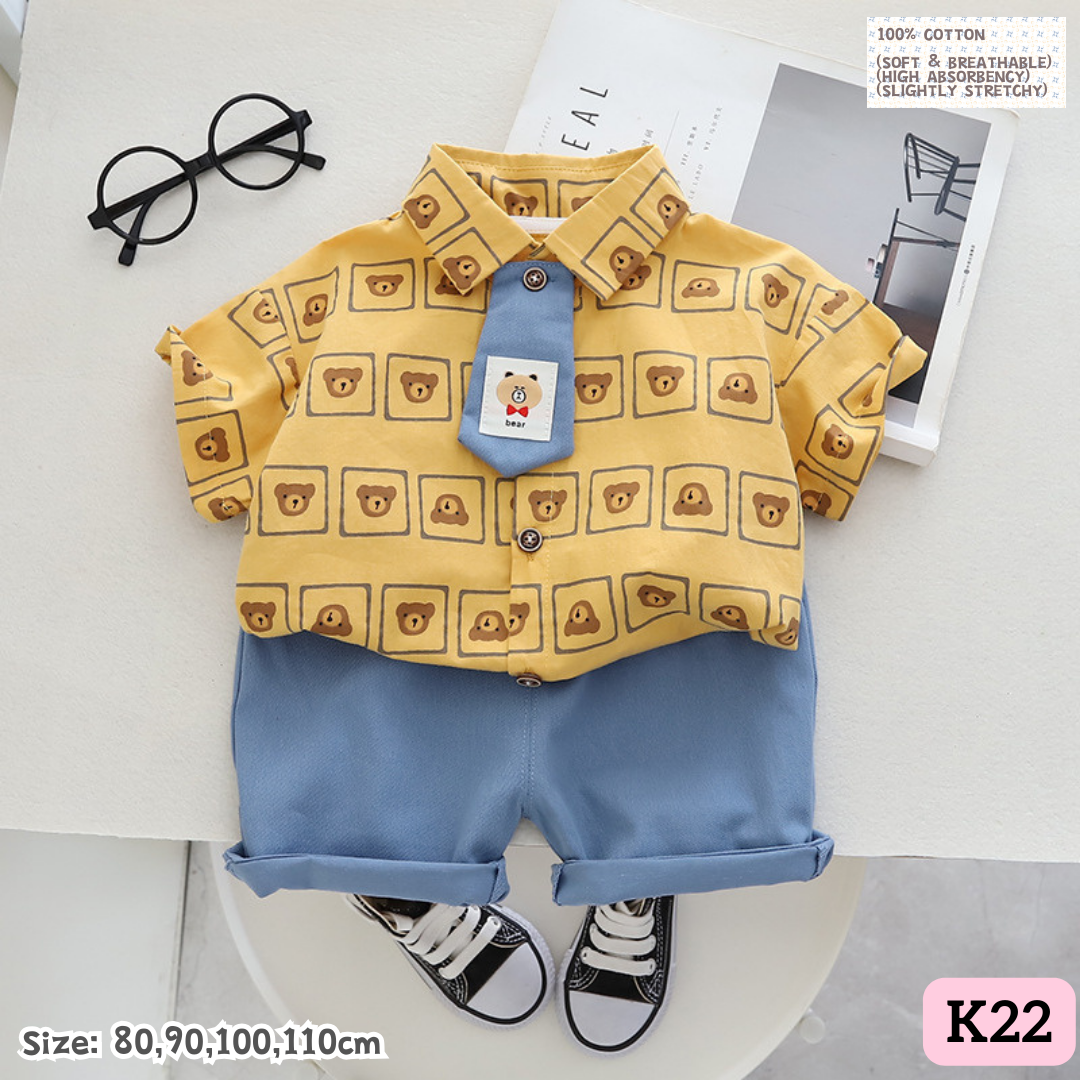 [1-6y] Casual Outings set  [1] [x100 pattern👕]