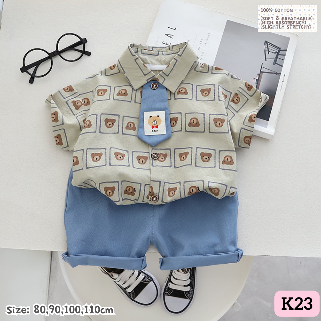 [1-6y] Casual Outings set  [1] [x100 pattern👕]