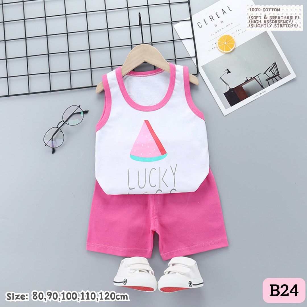 [1-6y] Casual Singlet set [x100 pattern👕]