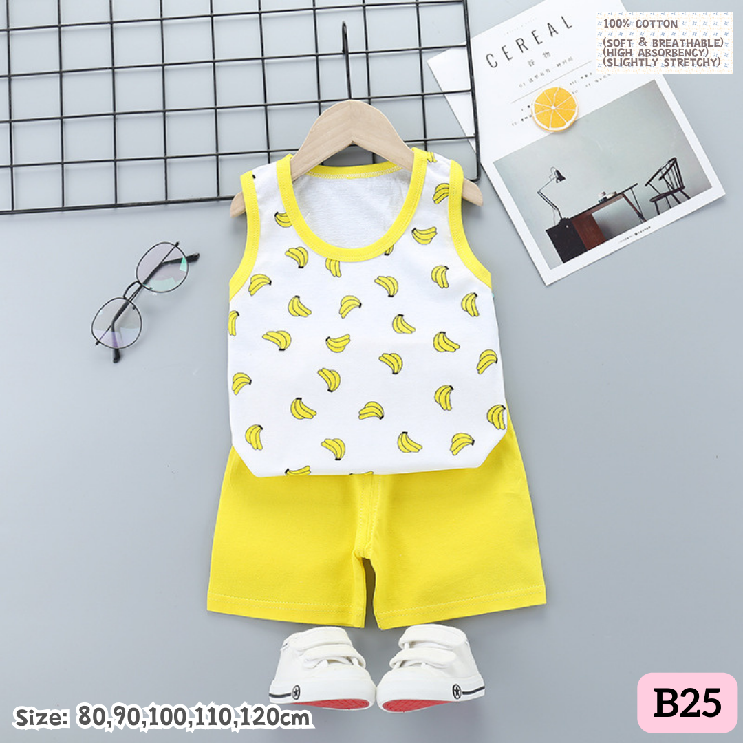 [1-6y] Casual Singlet set [x100 pattern👕]