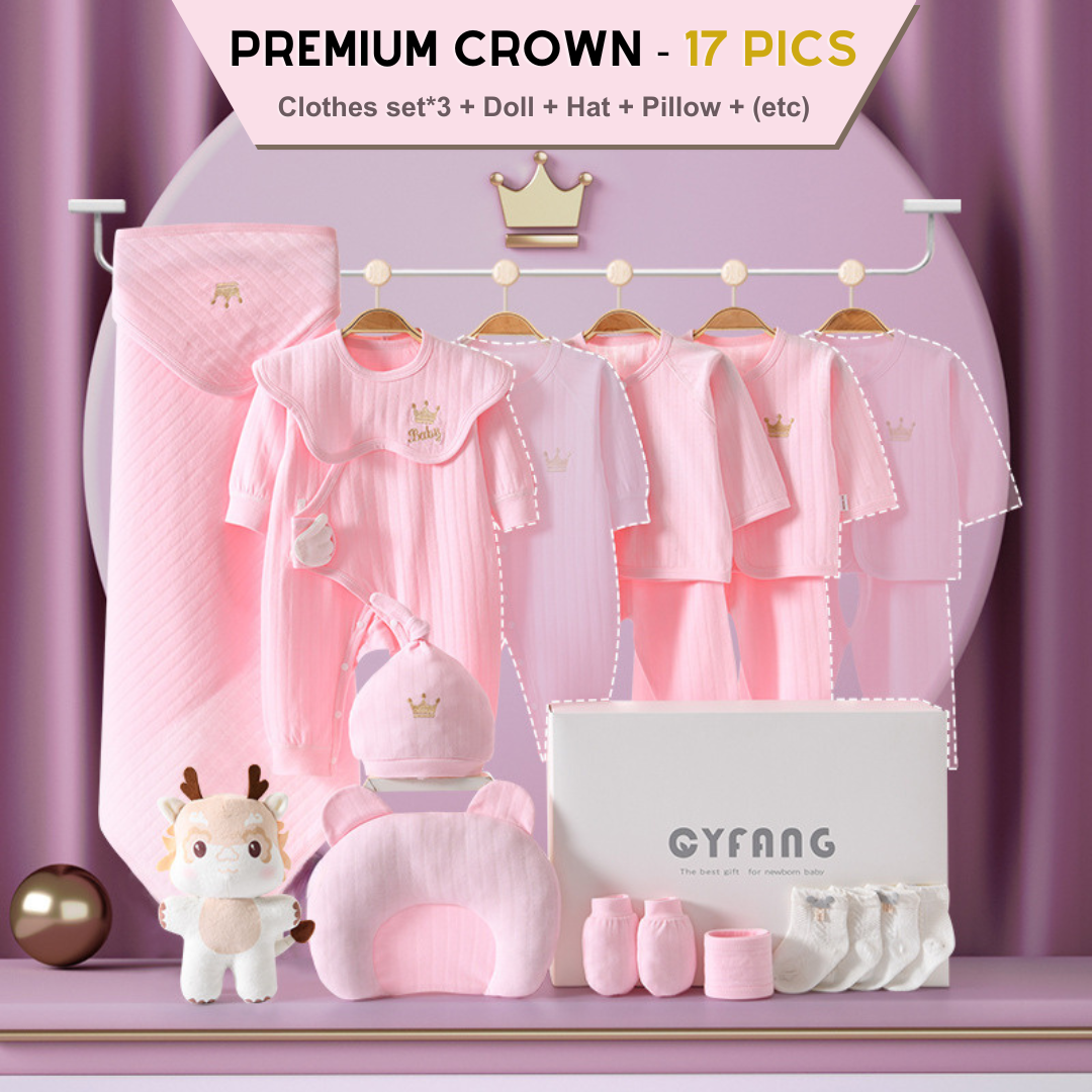 [Pre-order] 👑Royal Crown_Baby Cotton Clothes Giftset_CYF_15-20ps_(Dragon Year)