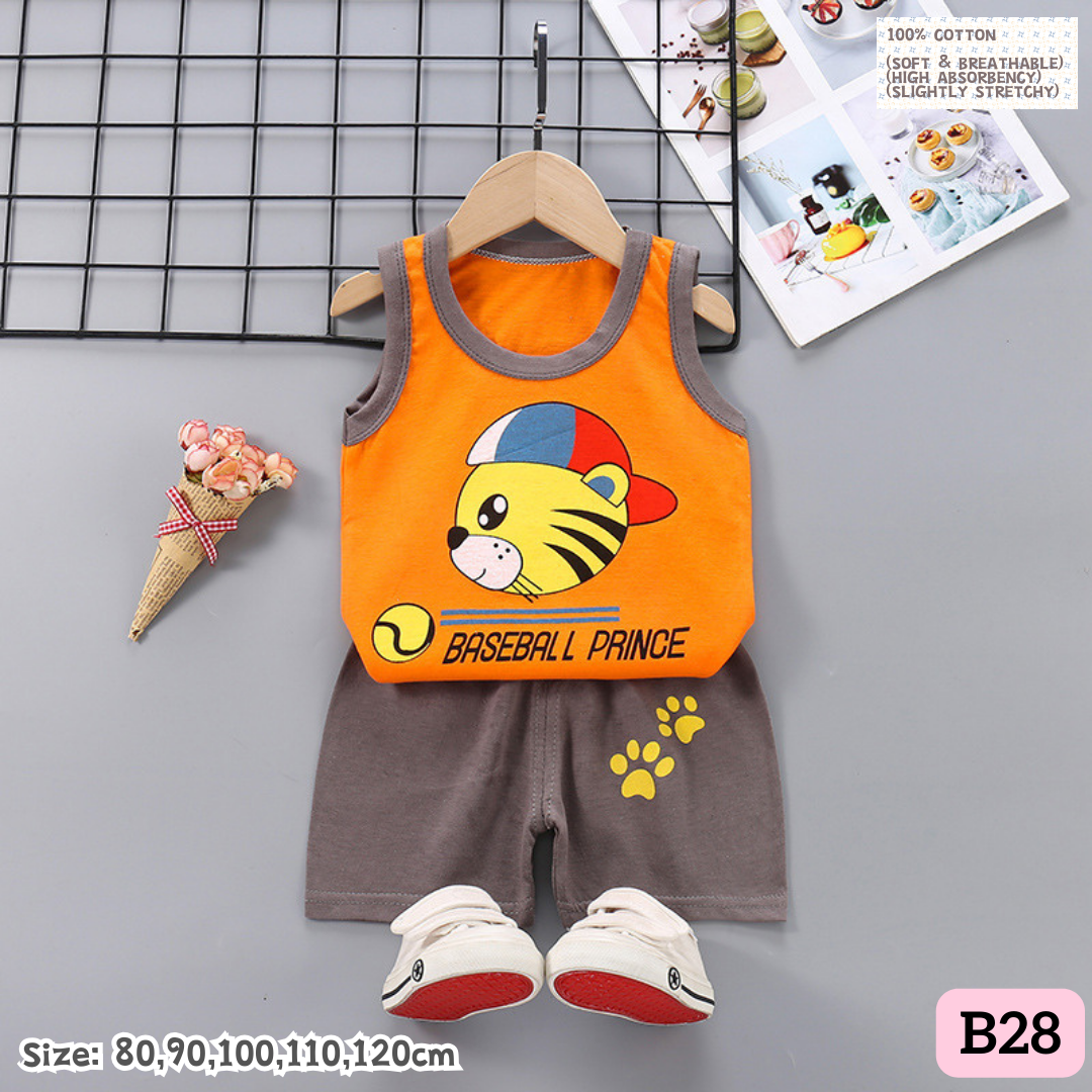 [1-6y] Casual Singlet set [x100 pattern👕]