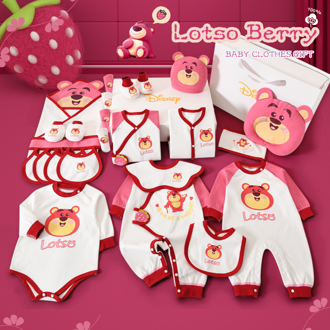 [Pre-order] 🍓Lotso Berry_Disney_Baby Cotton Clothes Giftset