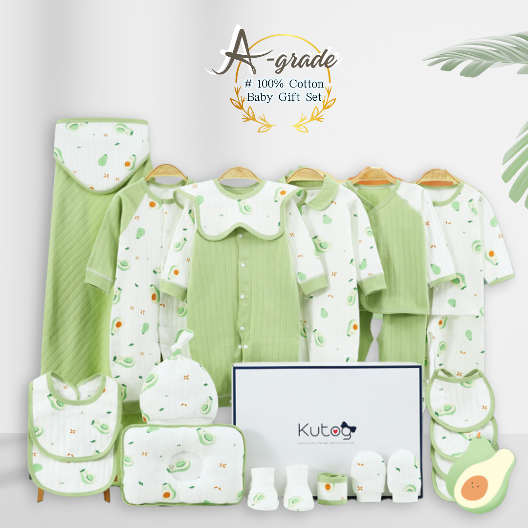 [Pre-order] 🥑Avocado Lover_KUTOG GIFT_Baby Cotton Clothes Giftset