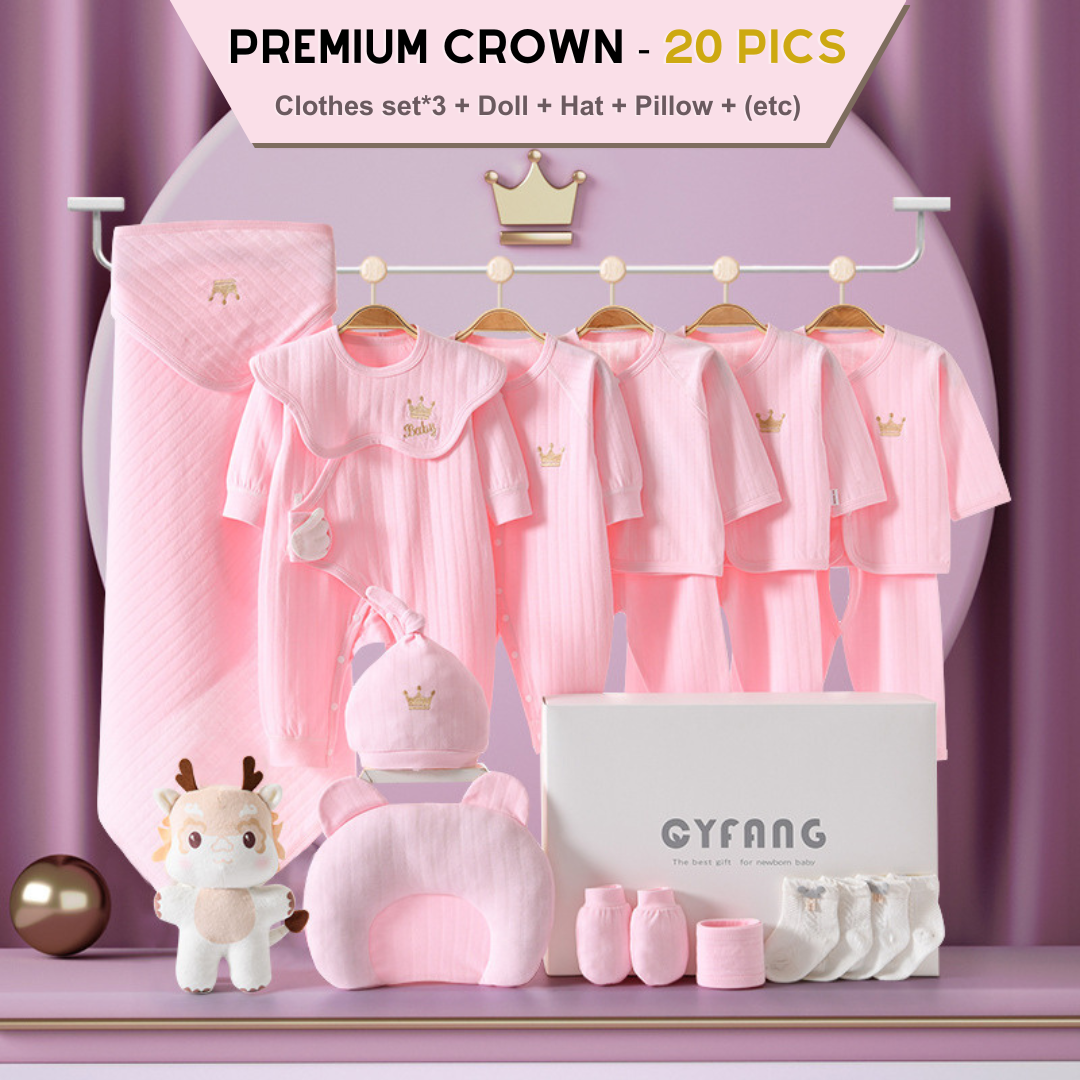 [Pre-order] 👑Royal Crown_Baby Cotton Clothes Giftset_CYF_15-20ps_(Dragon Year)