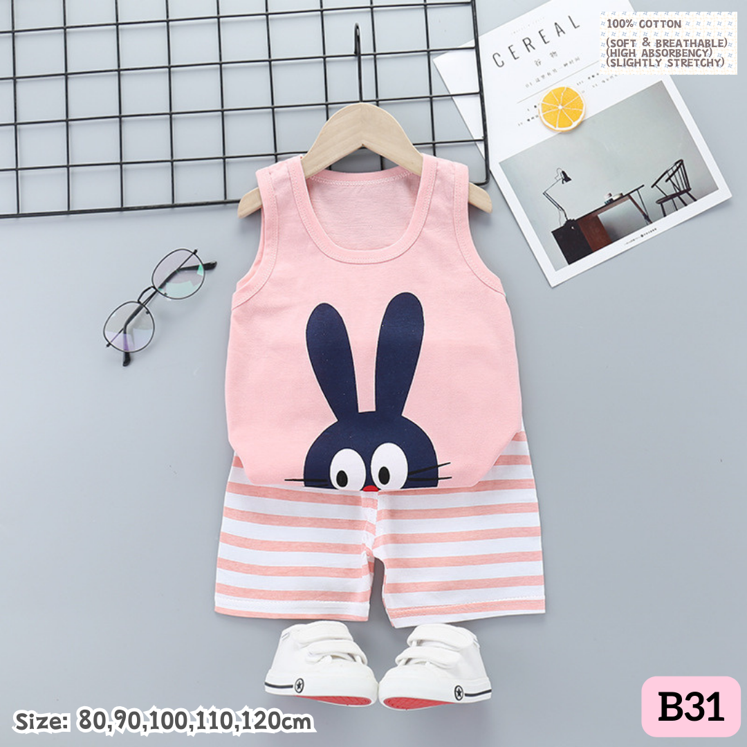 [1-6y] Casual Singlet set [x100 pattern👕]