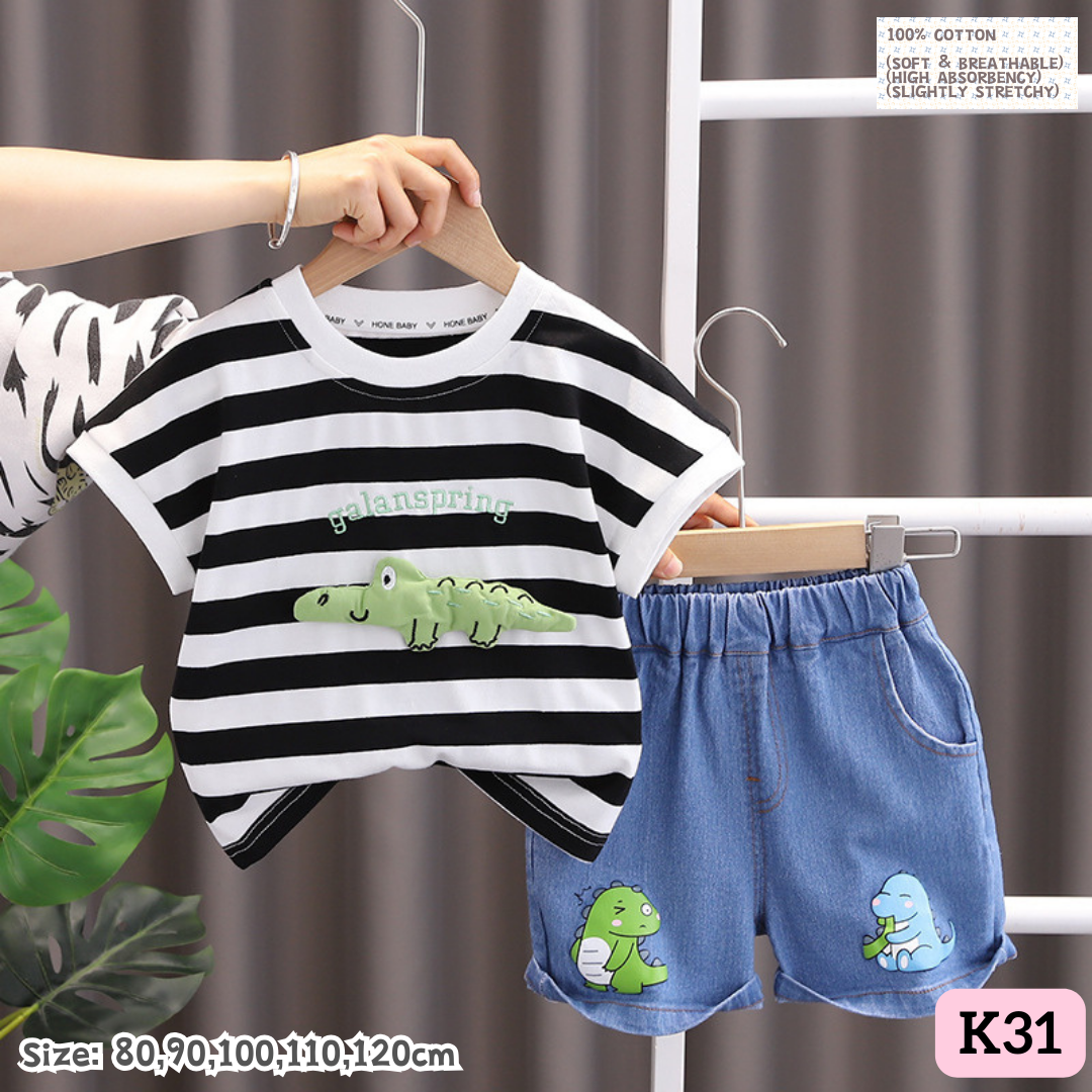 [1-6y] Casual Outings set  [1] [x100 pattern👕]