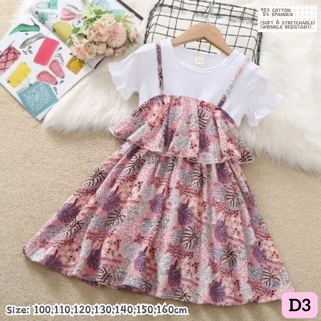 [1-8y] Casual 1-Piece Dress [1] [x100 pattern👕]