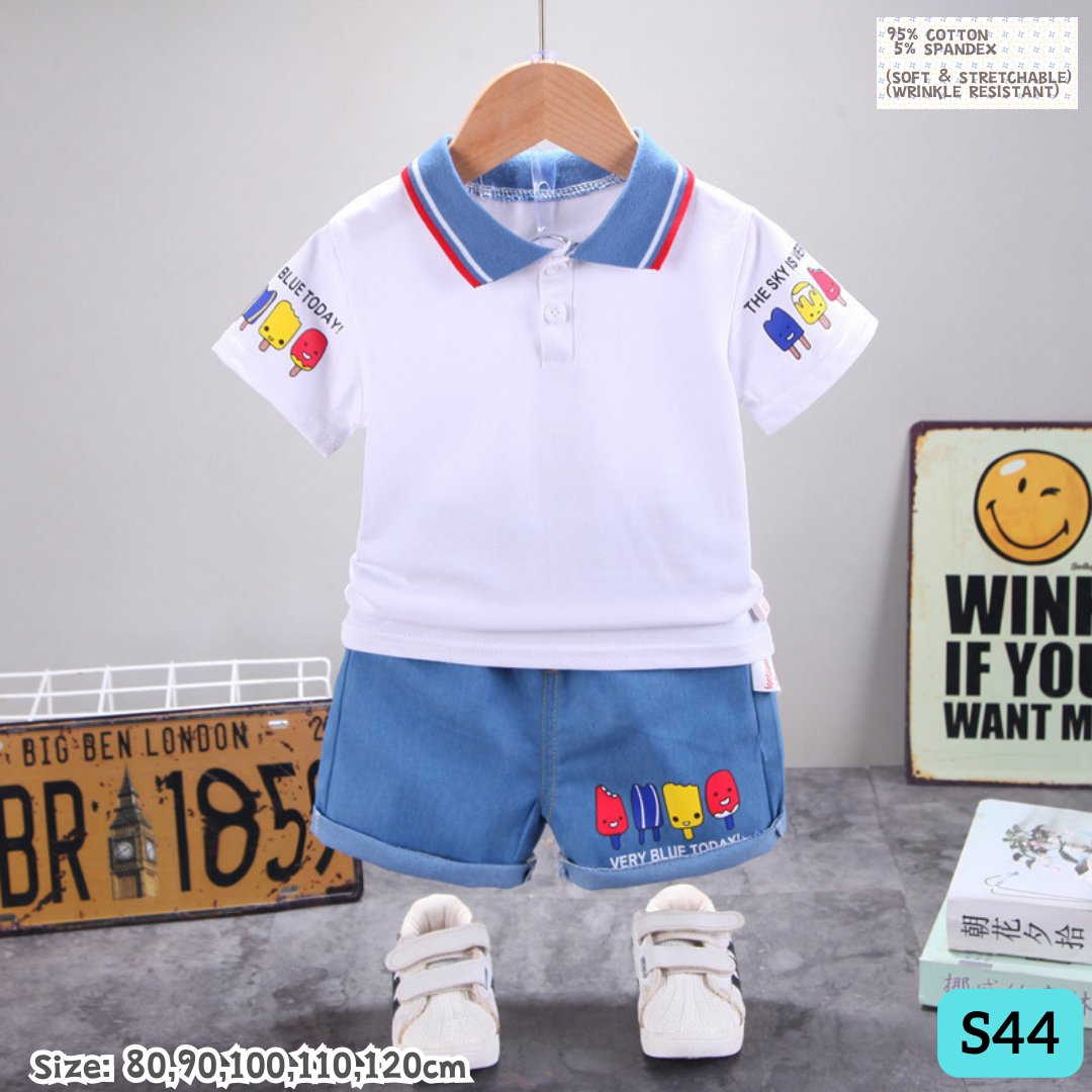 [1-6y] Casual Outdoor Wear set [x76 pattern👕]