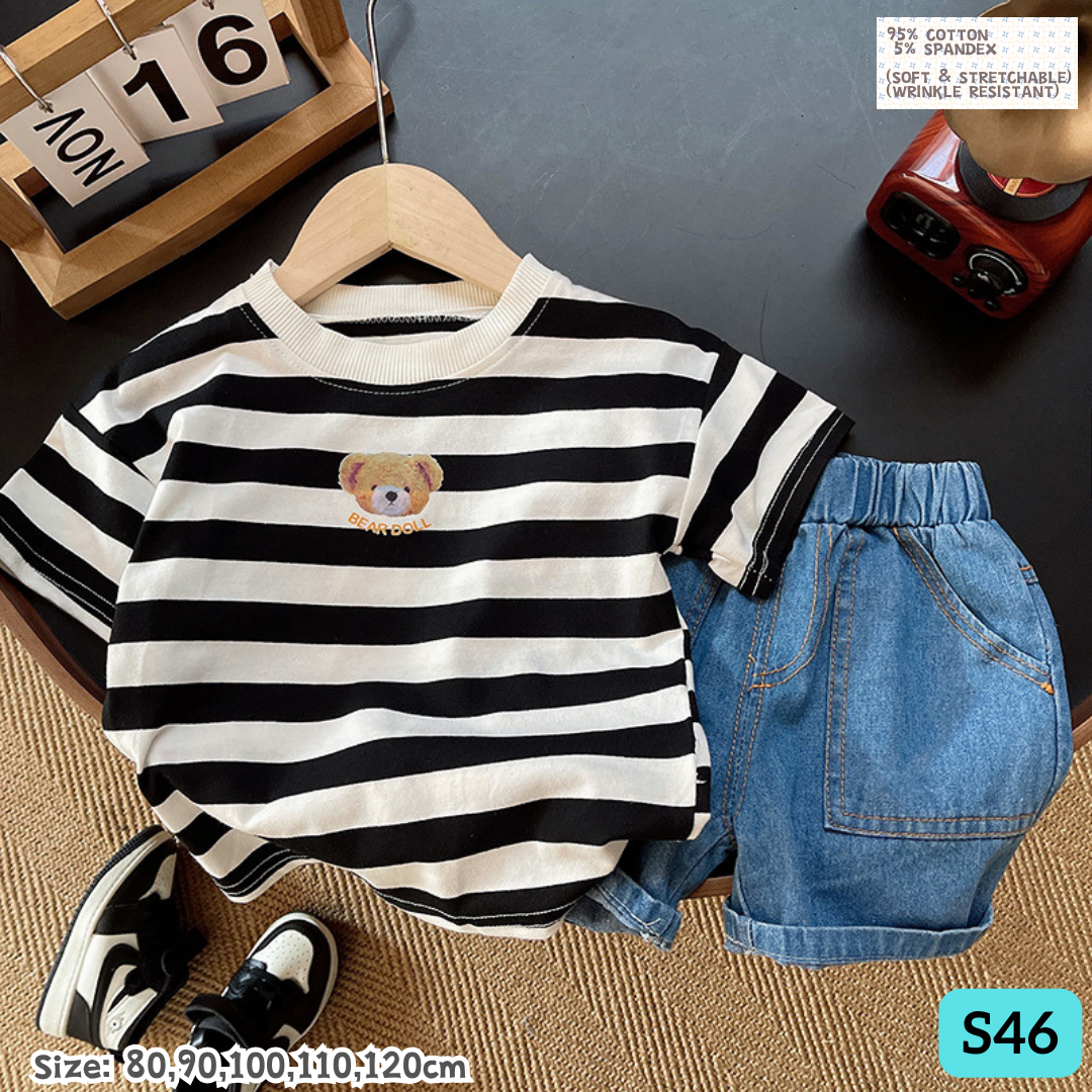 [1-6y] Casual Outdoor Wear set [x76 pattern👕]