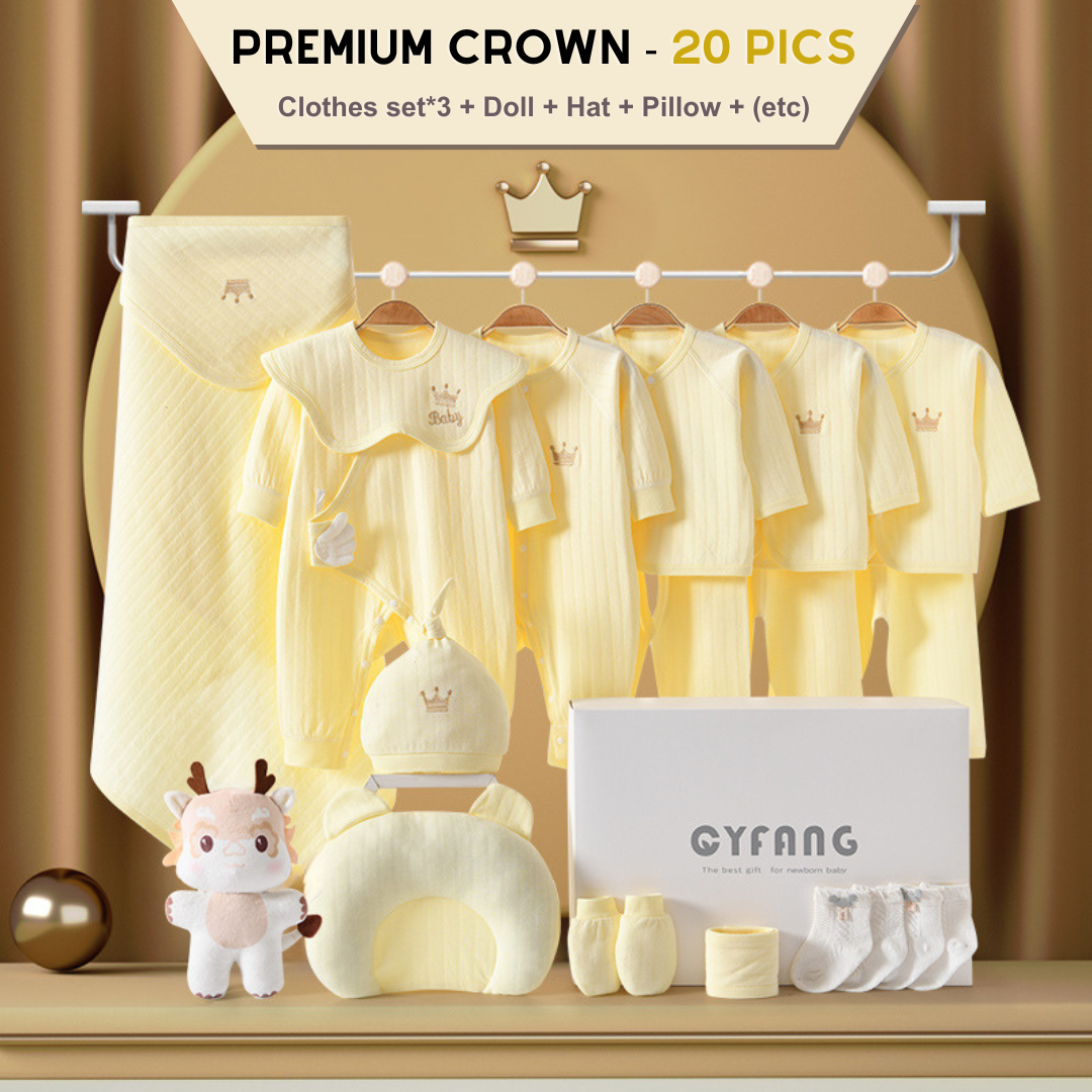 [Pre-order] 👑Royal Crown_Baby Cotton Clothes Giftset_CYF_15-20ps_(Dragon Year)