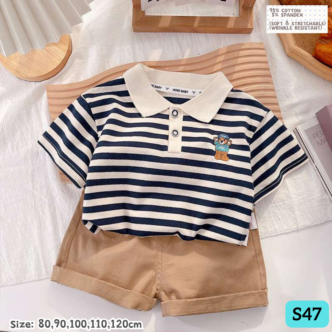 [1-6y] Casual Outdoor Wear set [x76 pattern👕]