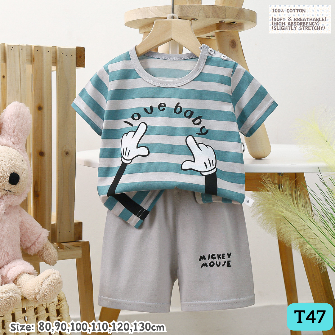 [1-6y] 100% Cotton Daily set [x68 pattern👕]