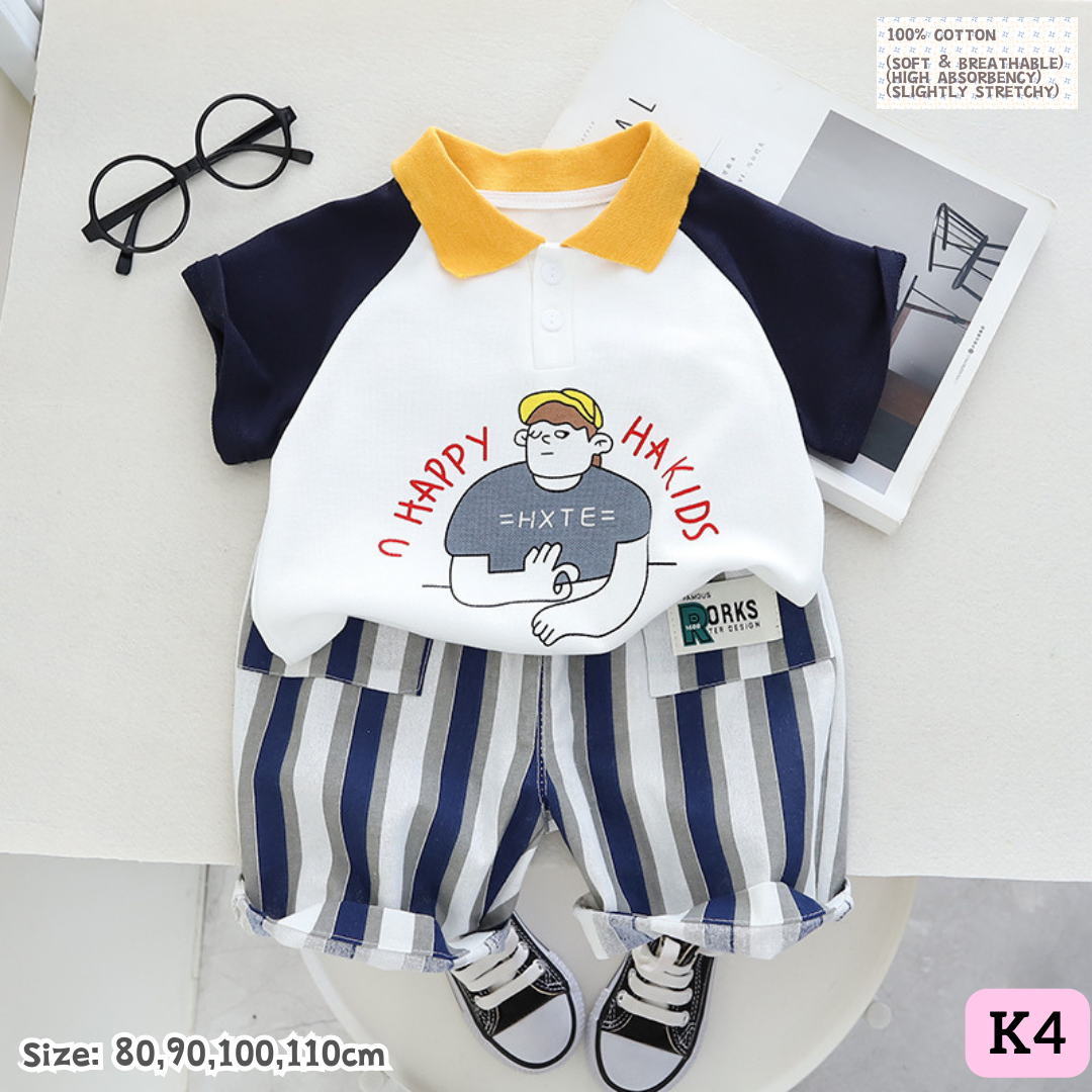 [1-6y] Casual Outings set  [1] [x100 pattern👕]