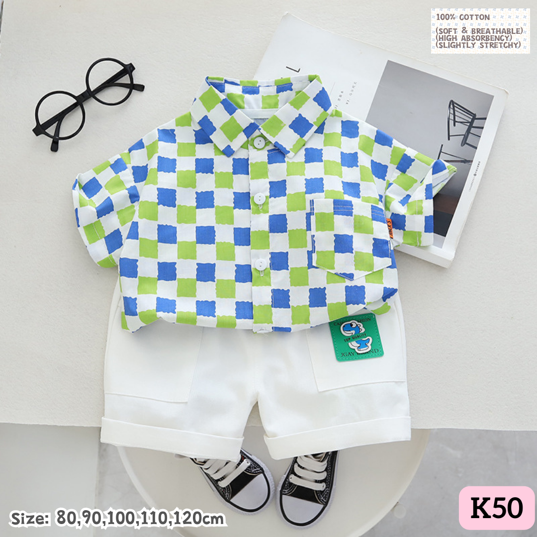 [1-6y] Casual Outings set  [1] [x100 pattern👕]