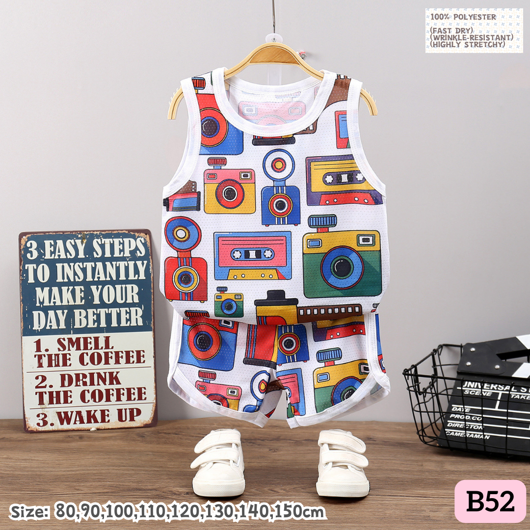 [1-6y] Casual Singlet set [x100 pattern👕]