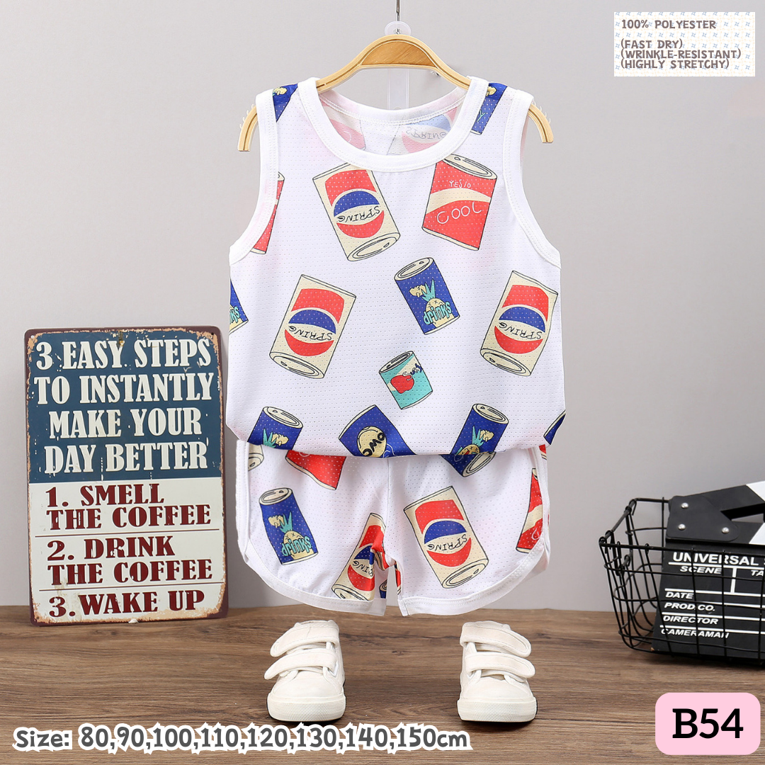 [1-6y] Casual Singlet set [x100 pattern👕]