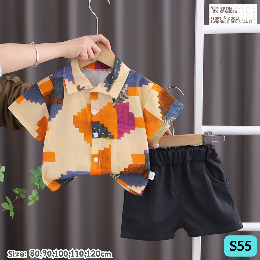 [1-6y] Casual Outdoor Wear set [x76 pattern👕]