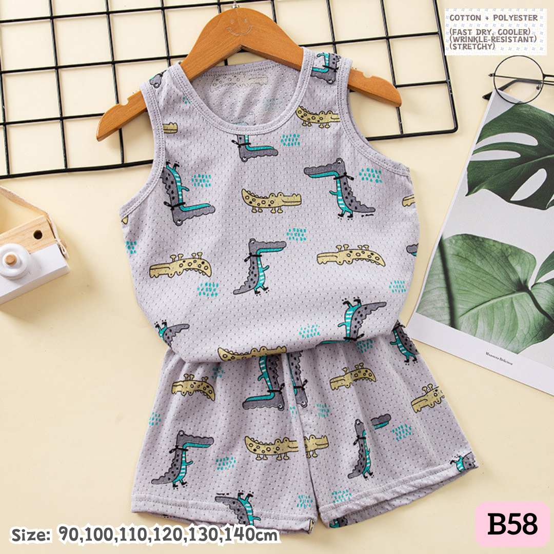 [1-6y] Casual Singlet set [x100 pattern👕]