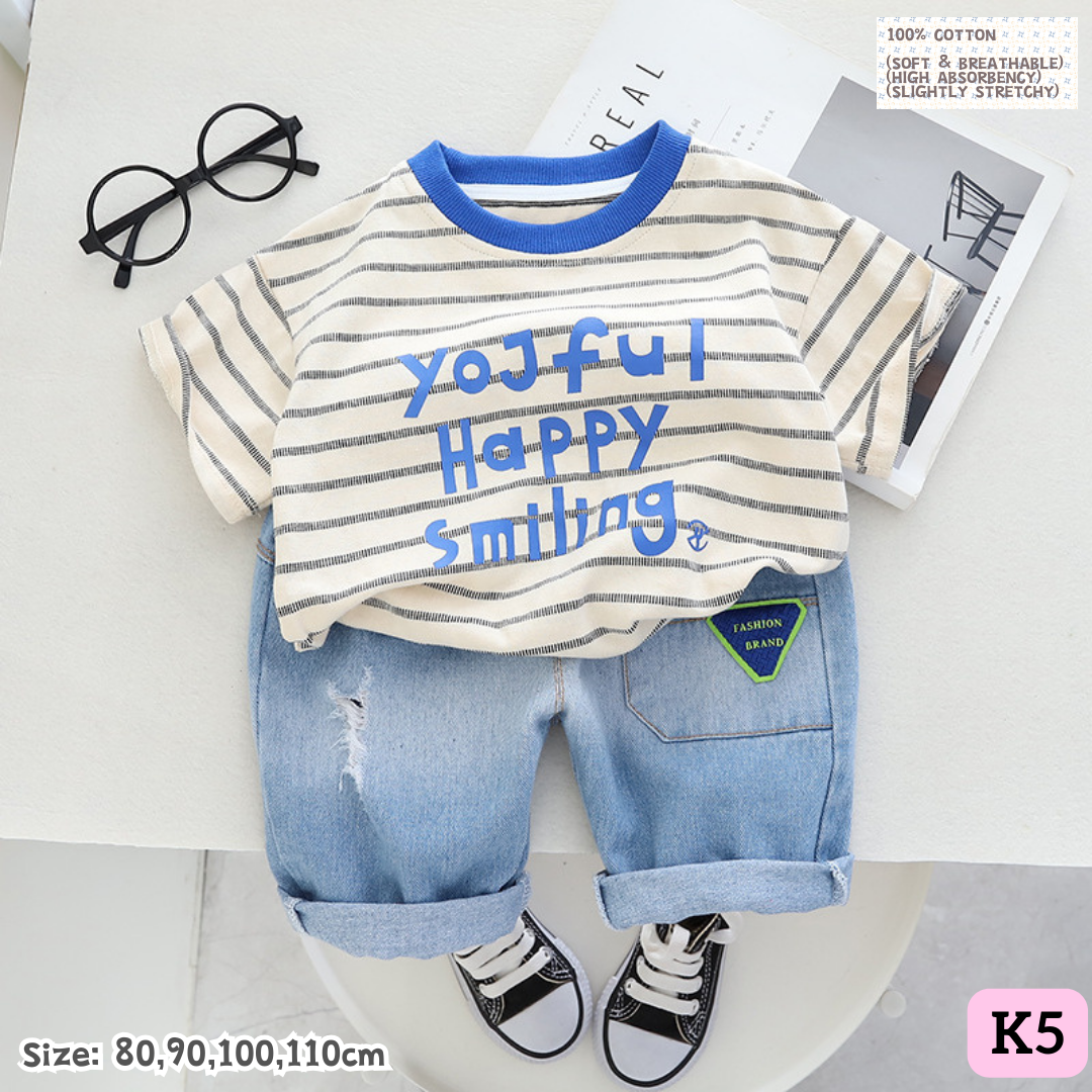 [1-6y] Casual Outings set  [1] [x100 pattern👕]