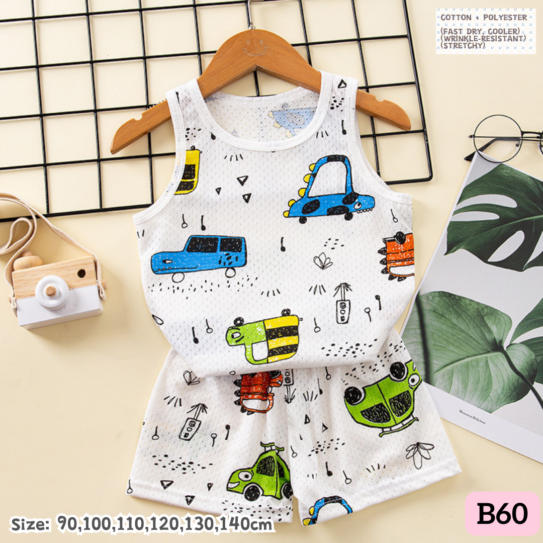 [1-6y] Casual Singlet set [x100 pattern👕]