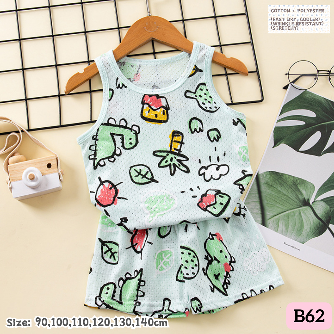 [1-6y] Casual Singlet set [x100 pattern👕]