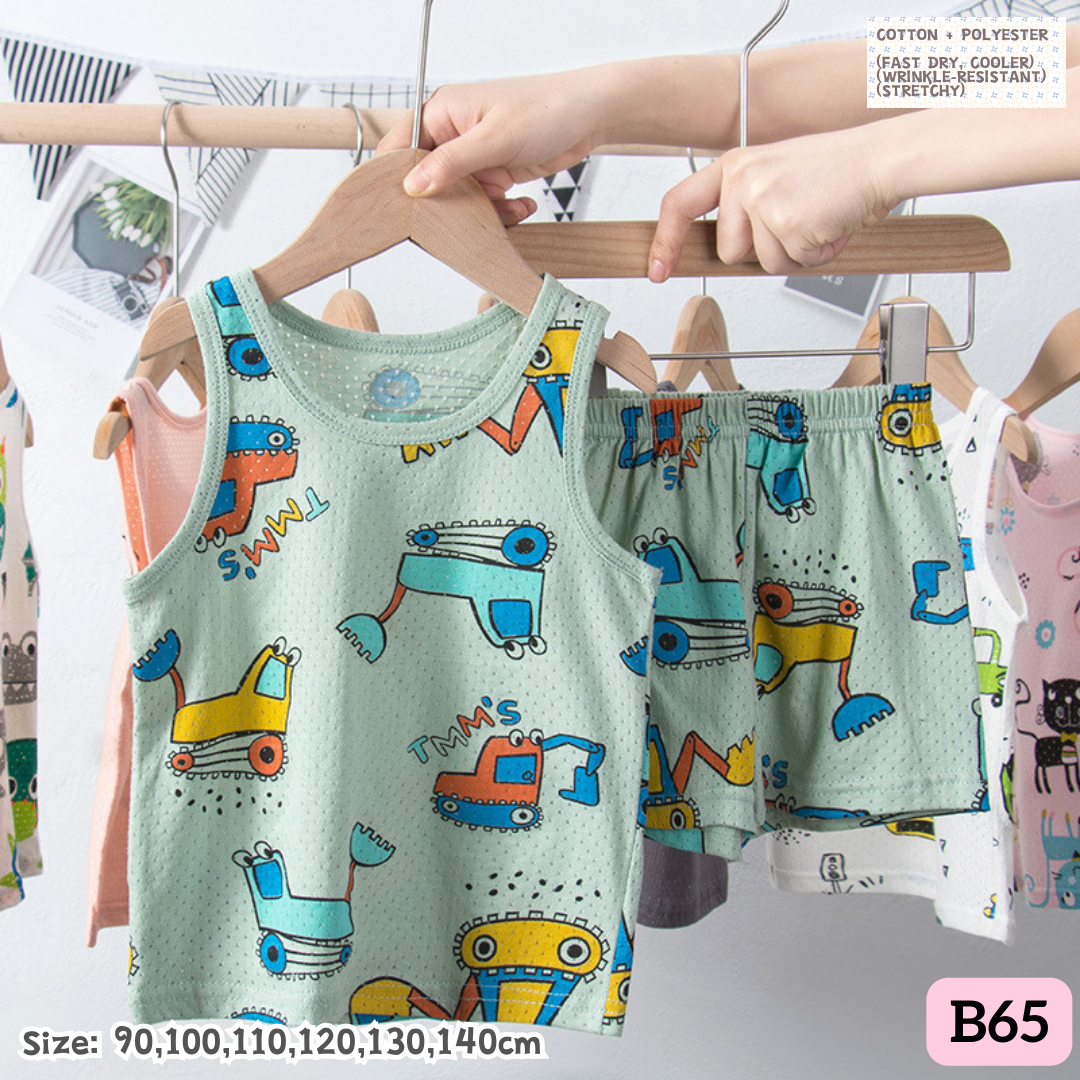 [1-6y] Casual Singlet set [x100 pattern👕]