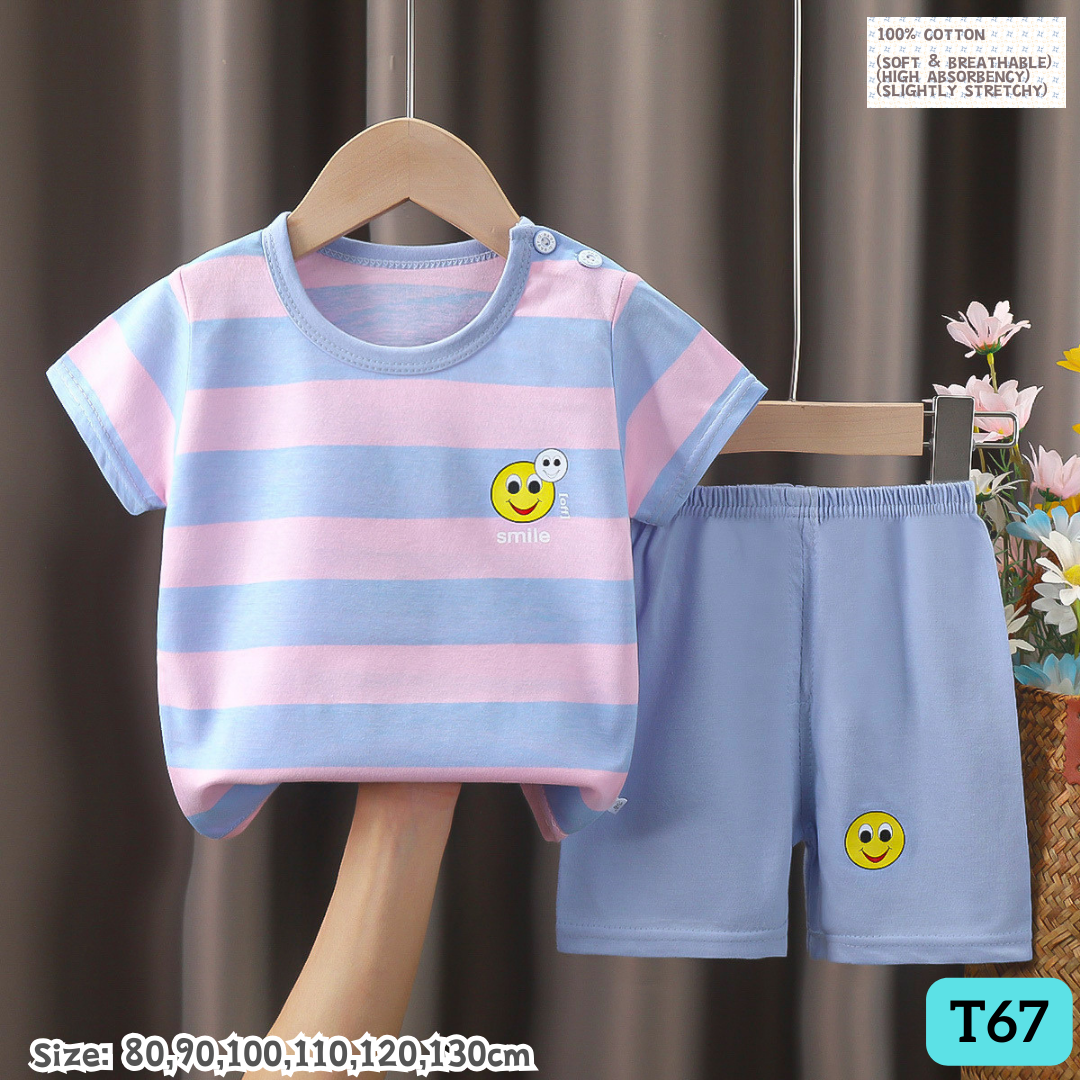 [1-6y] 100% Cotton Daily set [x68 pattern👕]